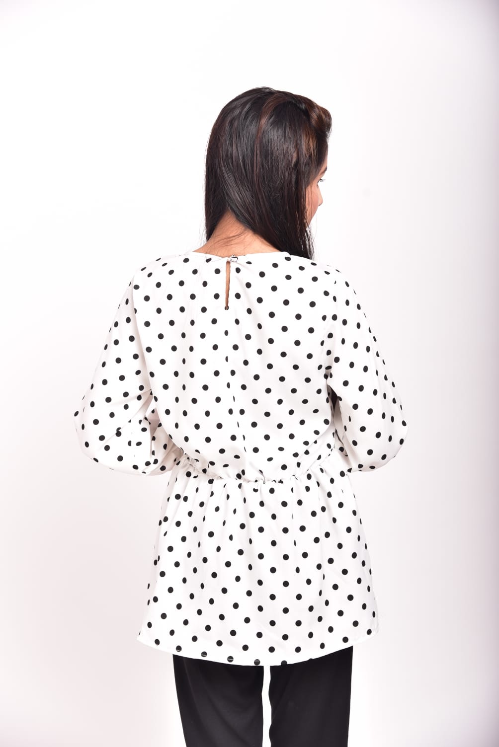 White dotted top