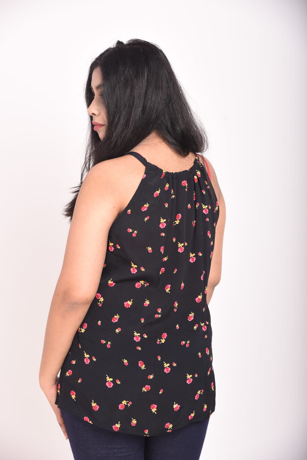 Black floral top
