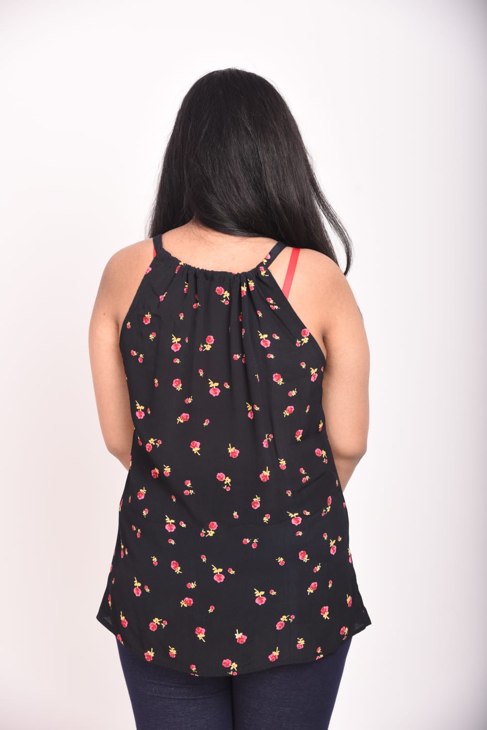 Black floral top
